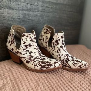Ariat cowhide booties. Size 8.5